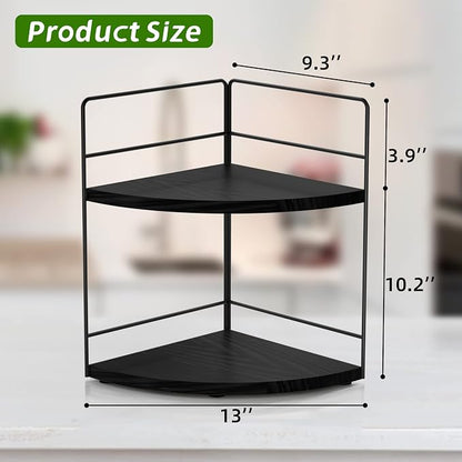 ZGO 2-Tier Bathroom Counter Organizer, Corner and Makeup Organizer - Image 3