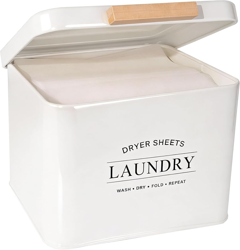 Dryer Sheet Holder with Hinged Lid by CANDCO