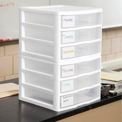 Sterilite 12-Pack Wide 3 Drawer Unit, Plastic Desktop Organizer - Image 9