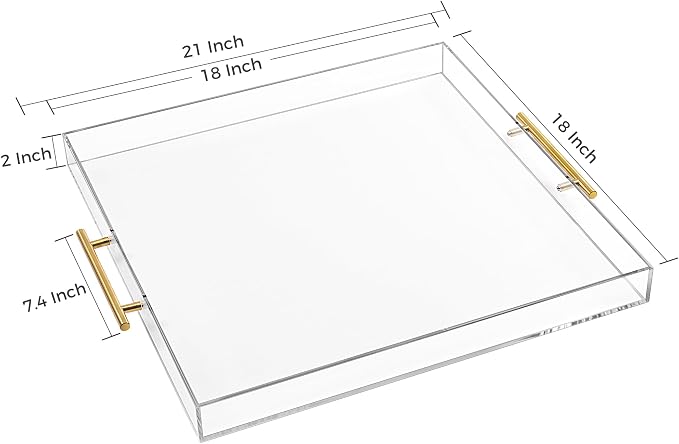 Extra Large Clear Acrylic Serving Tray - Image 3