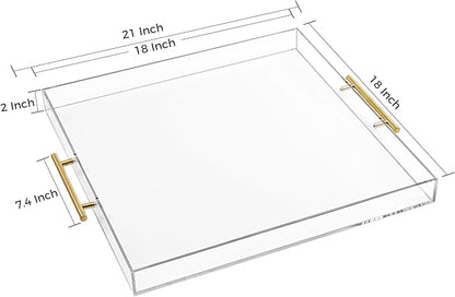 Extra Large Clear Acrylic Serving Tray - Image 3