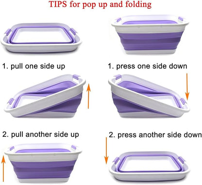 SAMMART 41L Collapsible Plastic Laundry Basket-Foldable Pop Up Storage - Image 6