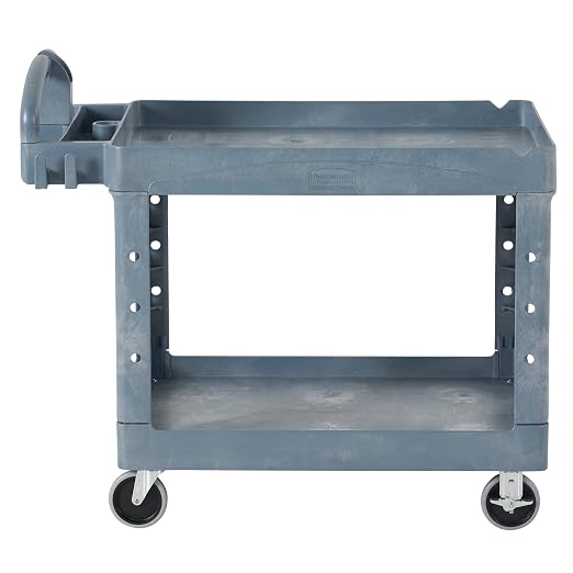 Rubbermaid Commercial Products BRUTE Heavy Duty 2-Shelf Utility/Service Cart - Image 3