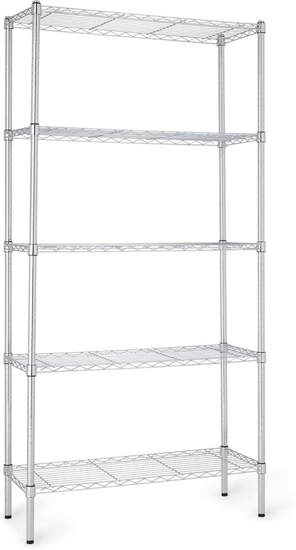 Amazon Basics 5-Shelf Adjustable Heavy Duty Steel Wire Rack Storage Shelving by AmazonBasics