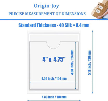 Origin-Joy 25 PCS Self-Adhesive Index Label Pockets - Image 2