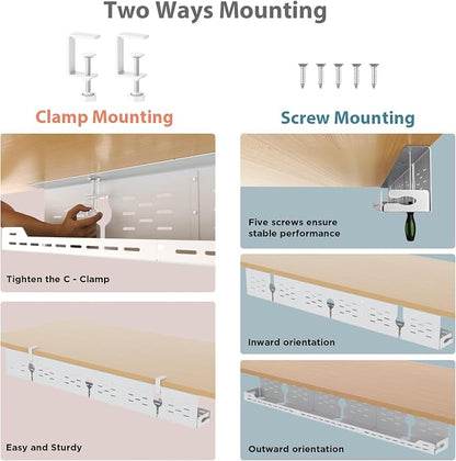 Univivi Under Desk Cable Management Tray - Image 2