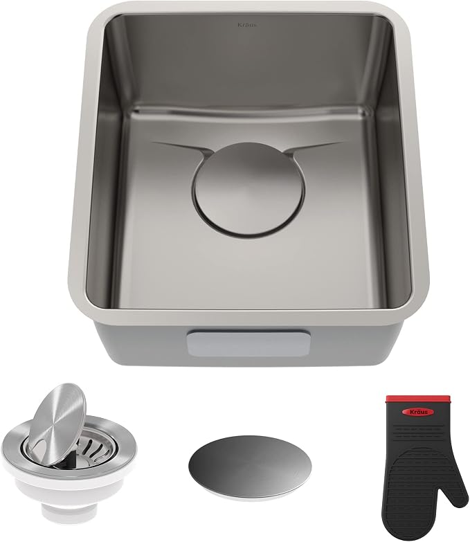 KRAUS Dex 17-Inch Undermount Single Bowl TRU16 Gauge Stainless Steel Kitchen - Image 10