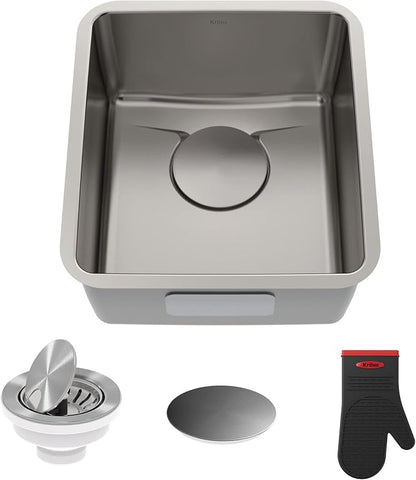 KRAUS Dex 17-Inch Undermount Single Bowl TRU16 Gauge Stainless Steel Kitchen - Image 10