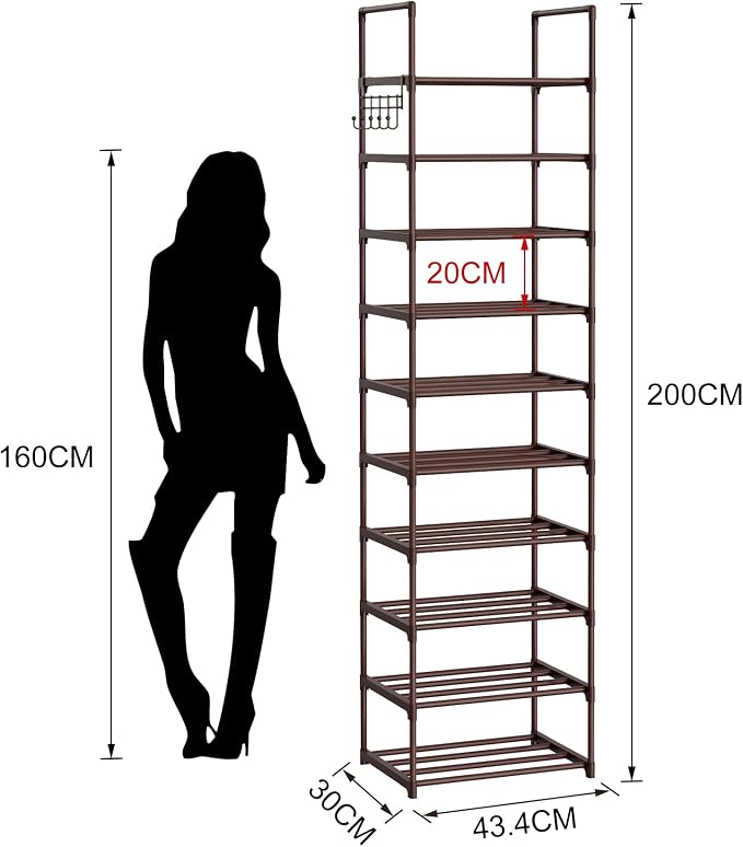 Tall 10 Tier Shoe Rack - Image 3