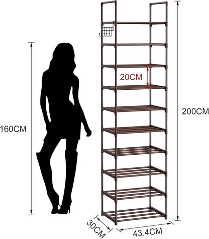 Tall 10 Tier Shoe Rack - Image 3