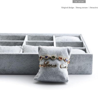 Oirlv Premium Velvet 12 Grid Jewelry Organizer Tray - Image 6