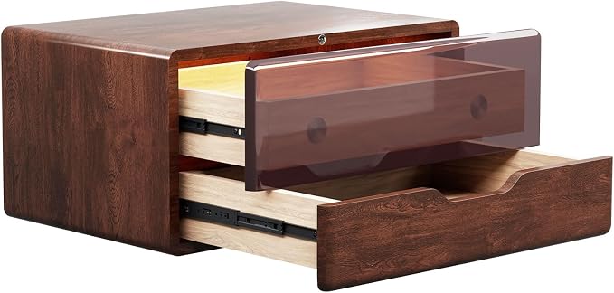HedoAjim Nightstand Set of 2, Bedside Table Side End Table, Solid Wood Floating - Image 8