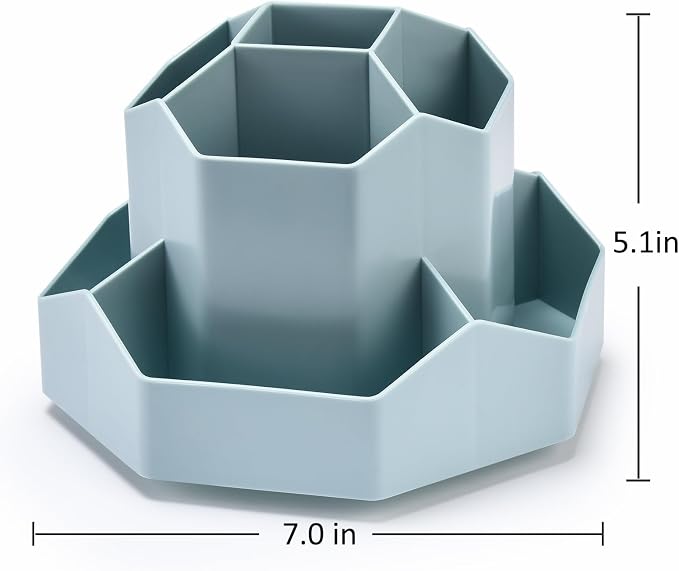 Pencil Pen Holder for Desk, 9 Slots 360 Degree Rotating Desk Organizer - Image 6