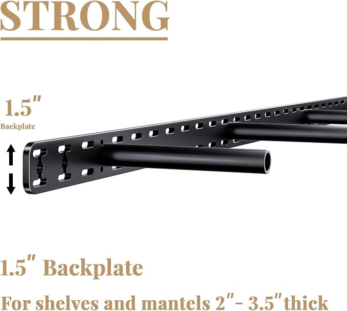 1 Pack Large Shelf Brackets Long Floating Shelf Bracket Invisible Floating - Image 3