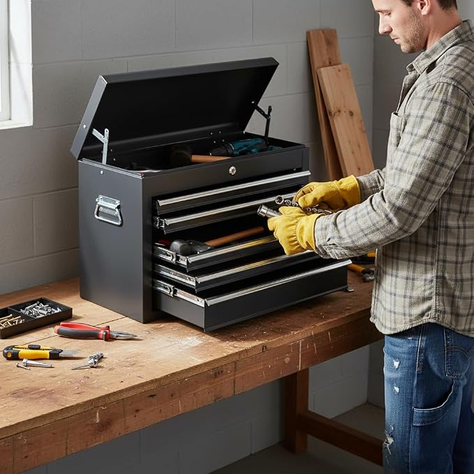 Metal Tool Box Organizer | Lockable Tool Chest | Toolbox - Image 2