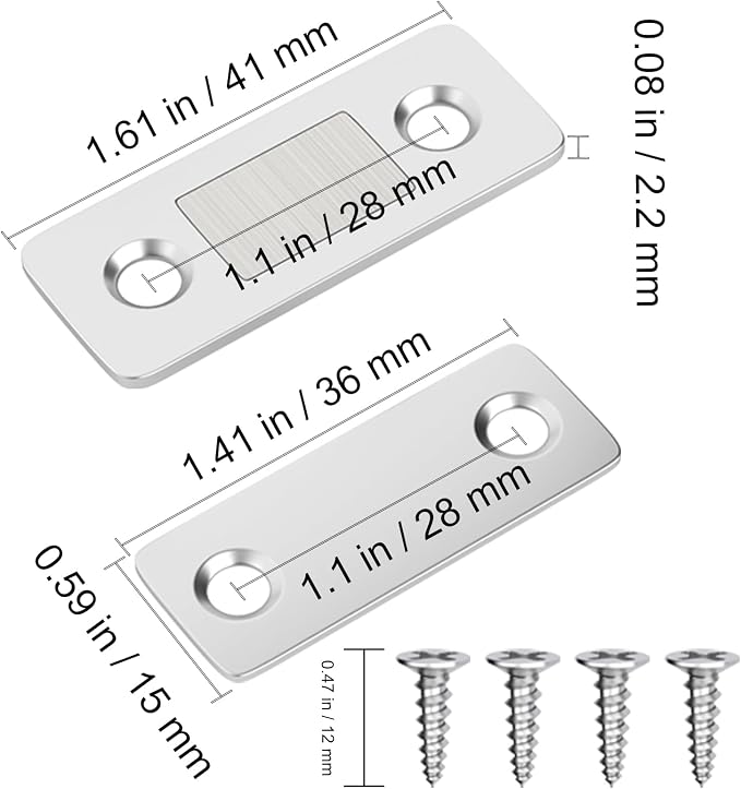 Cabinet Magnetic Catch Jiayi 4 Pack Ultra Thin Cabinet Door Magnetic Catch - Image 7