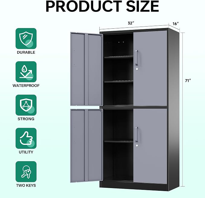 Letaya Metal Storage Cabinets - Image 3
