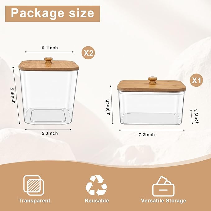 POLRAI 3 Pack Laundry Pod Containers and Dryer Sheet Holder, Laundry Room - Image 3