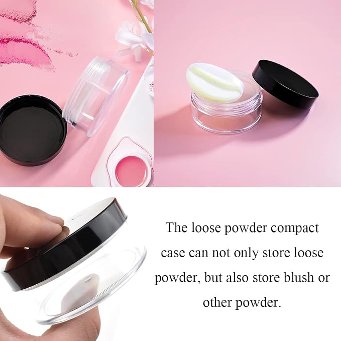 HAHIYO 3Pcs 30ml/1oz Plastic Empty Travel Compact Case Makeup Cosmetic Jar - Image 5
