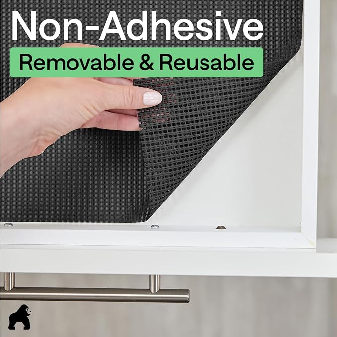 GORILLA GRIP powerGRIP Drawer Shelf and Cabinet Liner, Thick Strong Hold - Image 8