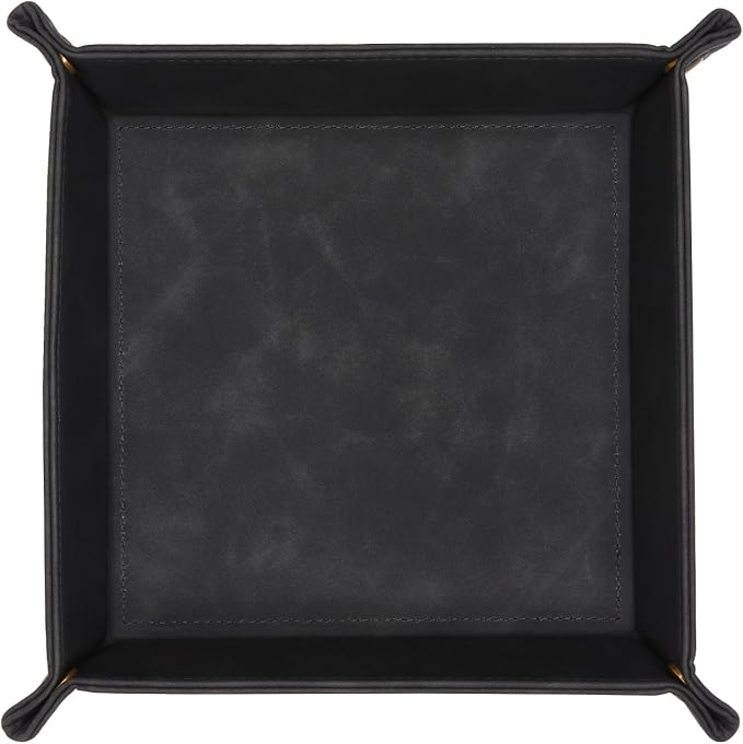 CoBak Leather Valet Tray, Premium PU Leather Catch-All Tray - Image 9