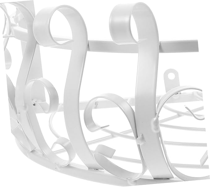 1pc Wall Mounted Flower Shelf Iron Art Hanging Planter Semicircle Flower Pot - Image 3