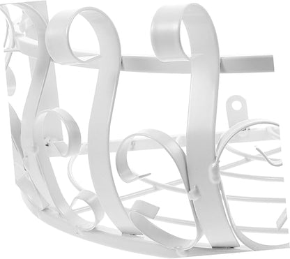 1pc Wall Mounted Flower Shelf Iron Art Hanging Planter Semicircle Flower Pot - Image 3