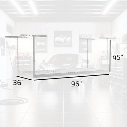 MonsterRax Overhead Garage Storage Racks 3x8’ Ceiling Mounted Shelving - Image 6