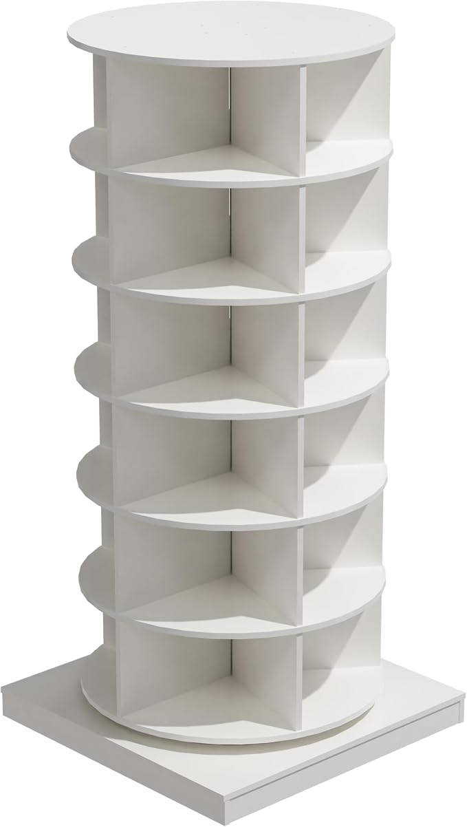 6 Tier / 7 Tier Rotating Shoe Rack Tower, Modern Free Standing 360° Revolving - Image 6