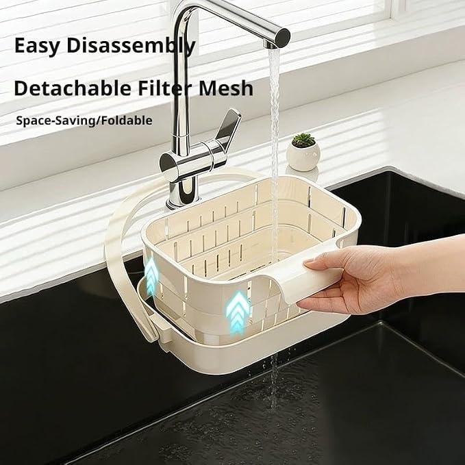 Foldable Hanging Sink Drain Basket, 2026 Stretchable Kitchen Colander - Image 5