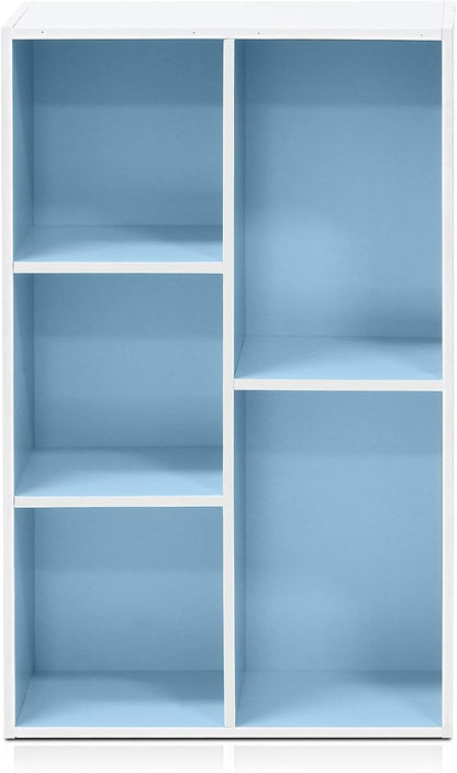 Furinno LUDER Book Shelf, 5-Cube Bookshelf, Reversible Bookcase, 9.4 x 19.5 x - Image 10