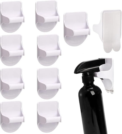 TOPZEA 10 Pack Spray Bottle Holder Hangers Wall Mount, Adhesive Spray Bottle by TOPZEA