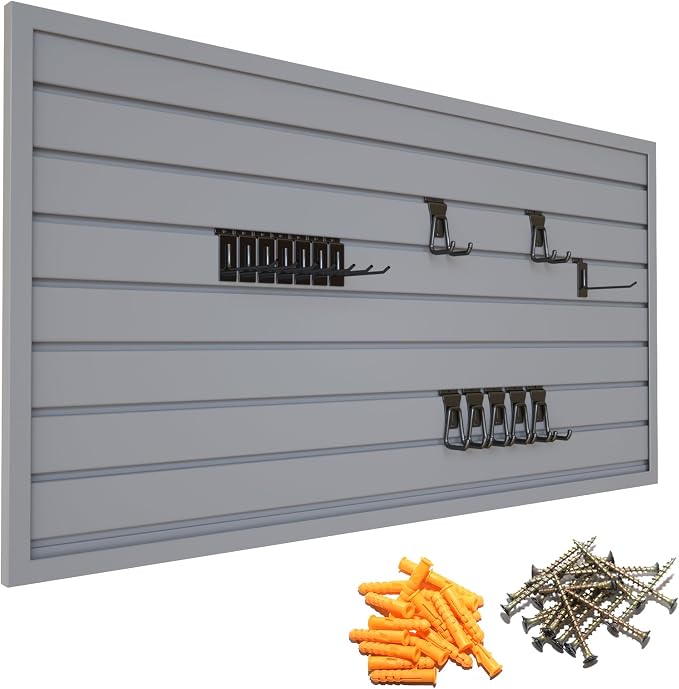 Yuzzy Slat Wall Paneling 2 x 4ft, Garage Slatwall Panel Wall Storage Systems by Yuzzy