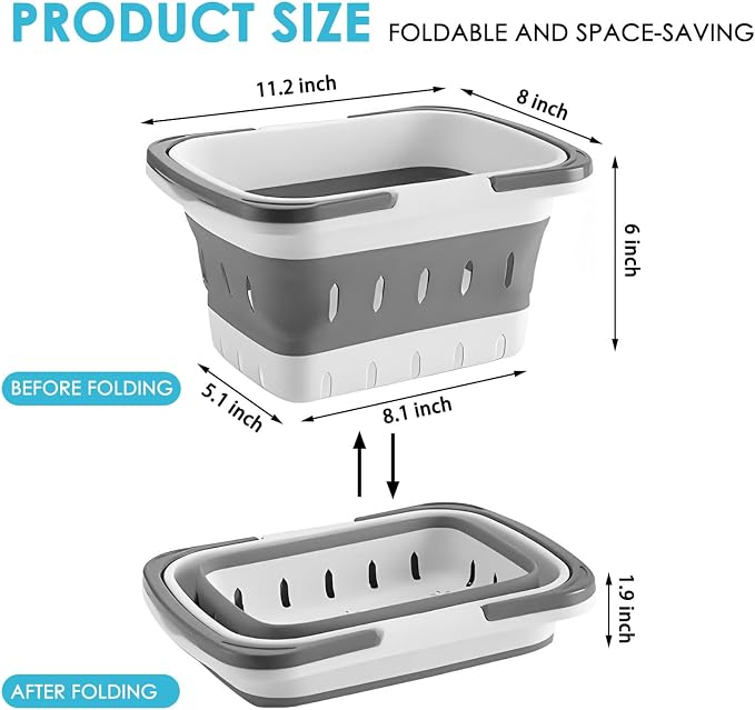 Fammart Portable Shower Caddy Tote – Collapsible Plastic Basket - Image 4