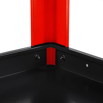 3-Tier Rolling Tool Cart with Pegboard, Heavy Duty Mechanic Utility Cart - Image 9