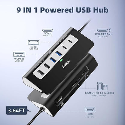 intpw USB C Hub, P9 USB C Hub Multiport Adapter - Image 2