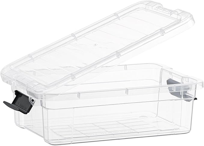 Superio Storage Bins with Lids- 6 Pack, 2.3 Qt Clear Boxes - Image 5