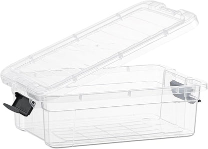 Superio Storage Bins with Lids- 6 Pack, 2.3 Qt Clear Boxes - Image 5
