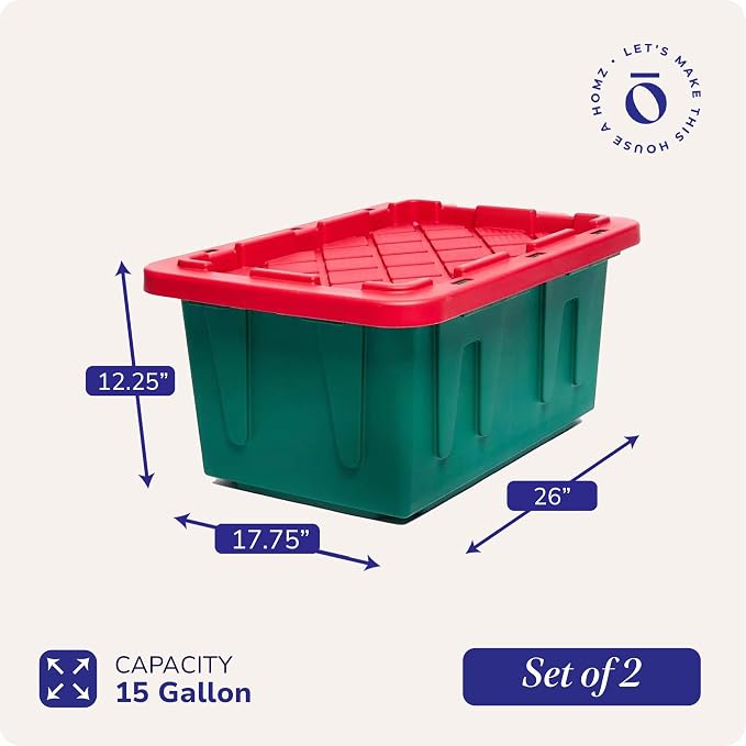 HOMZ 2-Pack Durabilt, Heavy Duty Plastic Storage Bins - Image 5