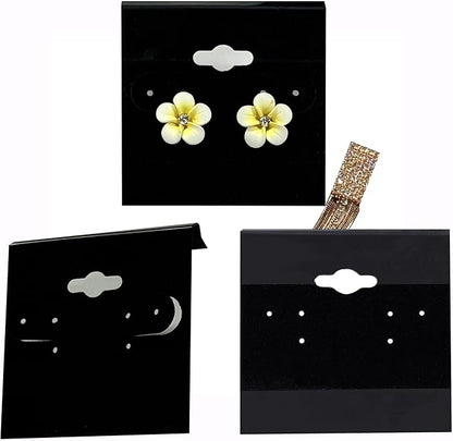 Adorox 200 Piece Black Earring Card Holders - Image 6