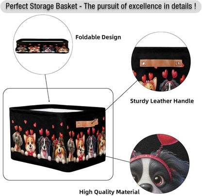 Pardick Basket Storage Bins Cute Animal Dog Rectangle Cube Basket Box Kids - Image 6