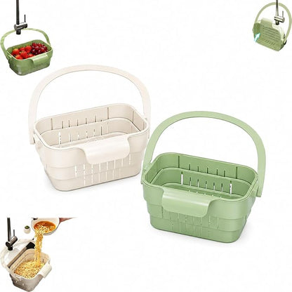 2026 Upgraded Foldable Kitchen Sink Strainer, Stretchable Kitchen Colander by BBASILIYSD