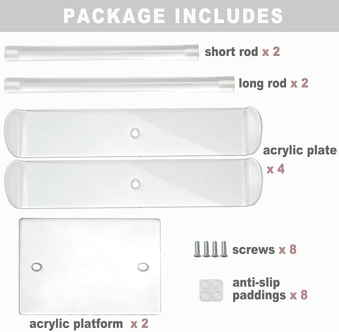 Bigfety Acrylic Headband Holder, 2 Pack Clear Headband Organizer Stand - Image 5