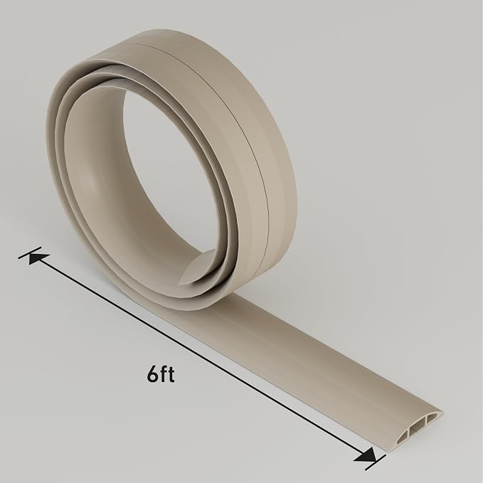 D-Line 6ft Floor Cord Cover, Cable Protector, Hide Extension Cords, Protect - Image 8