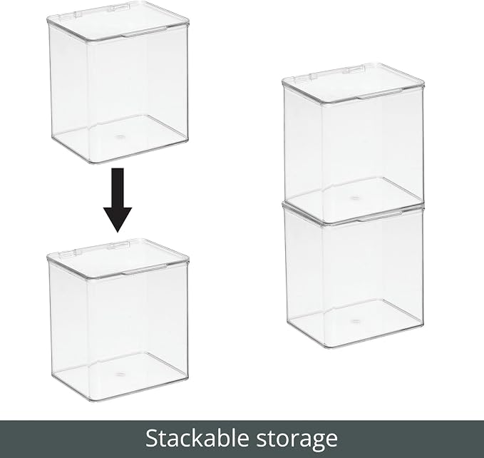 mDesign Kids Plastic Stackable Toy Storage Organizer Box Container - Image 5