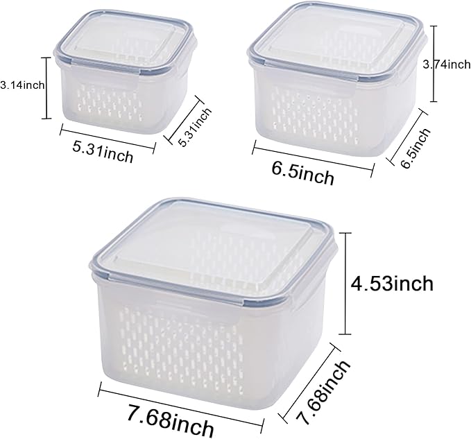 3Pack Fridge Food Storage Container Set - Image 4