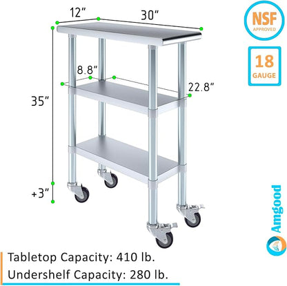 AmGood Stainless Steel Work Table - Image 3