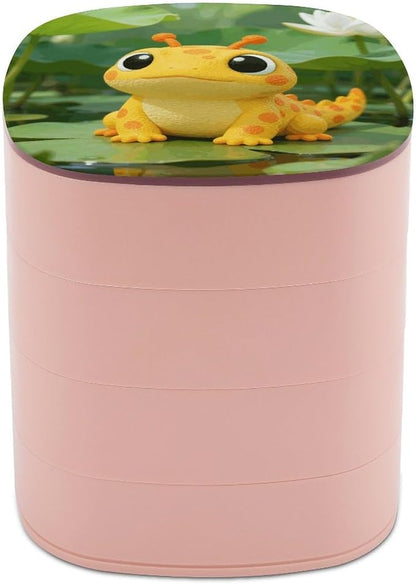 Cute Cartoon Salamander Rotating Jewelry Organizer Box 4-Layer 360° Rotatable by CSGJMYGS