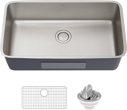 KRAUS Dex 33-inch Undermount 16 Gauge Stainless Steel Single Bowl Kitchen Sink - Image 12