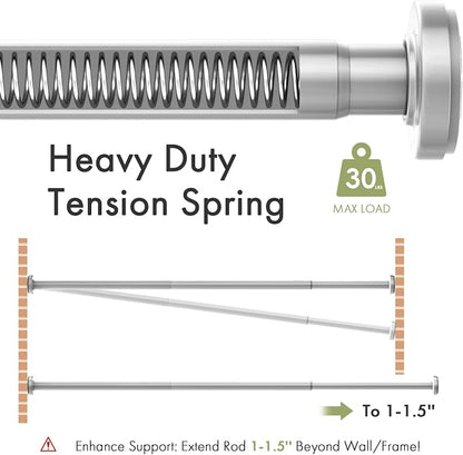 AmazerBath Spring Tension Shower Curtain Rod, 31-75 Inches Heavy Duty Tension - Image 5